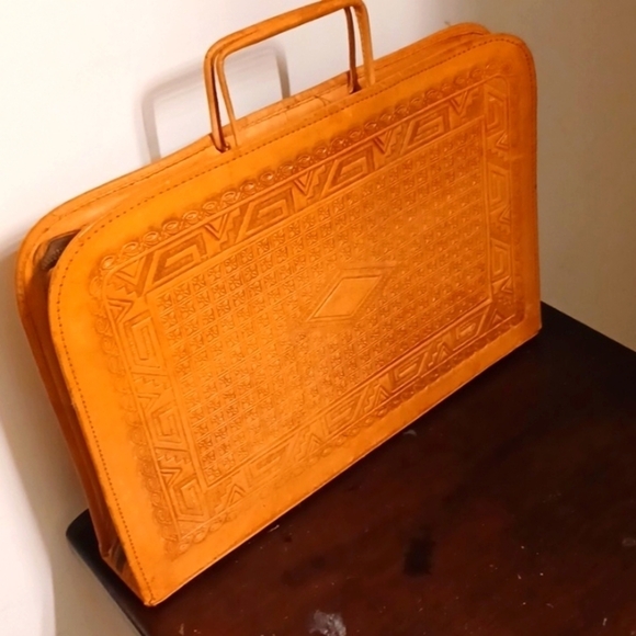 PYMSA Mexico Genuine Leather Portfolio Briefcase - Picture 3 of 13